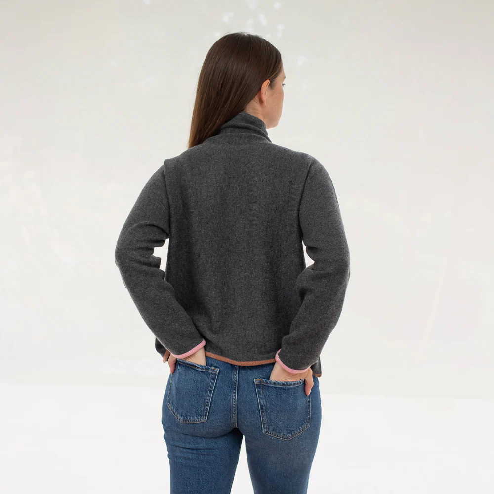 Ash Grey Pure Cashmere Jumper - Image 2