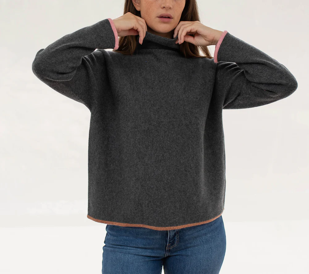 Ash Grey Pure Cashmere Jumper - Image 5
