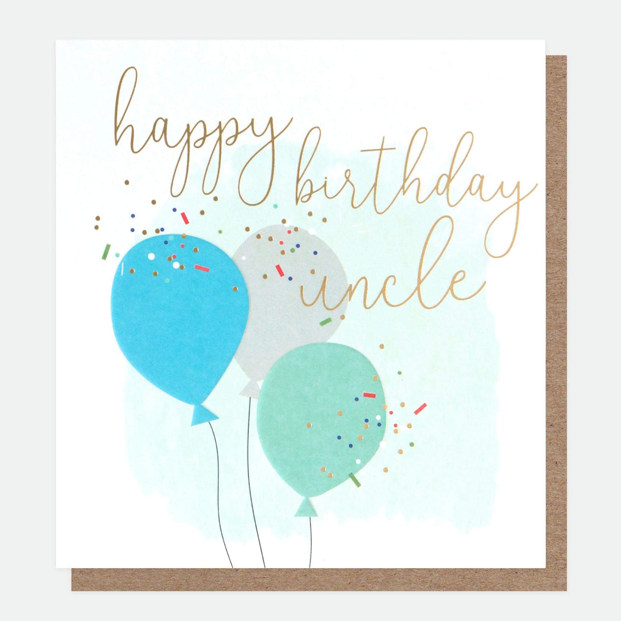 Balloons & Confetti Birthday Card For Uncle