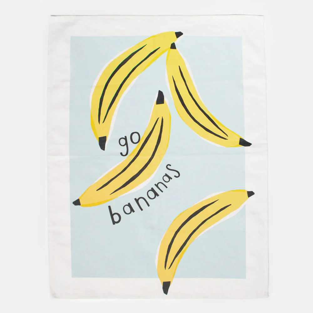Banana/Multi Heart Tea Towel Set of 2 - Image 2
