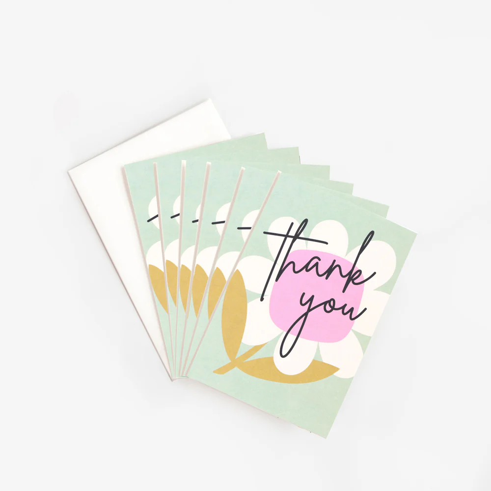 Big Flower Thank You Cards Pack of 6