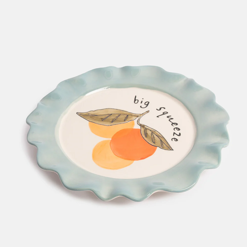 Big Squeeze Oranges Ceramic Plate - Image 2