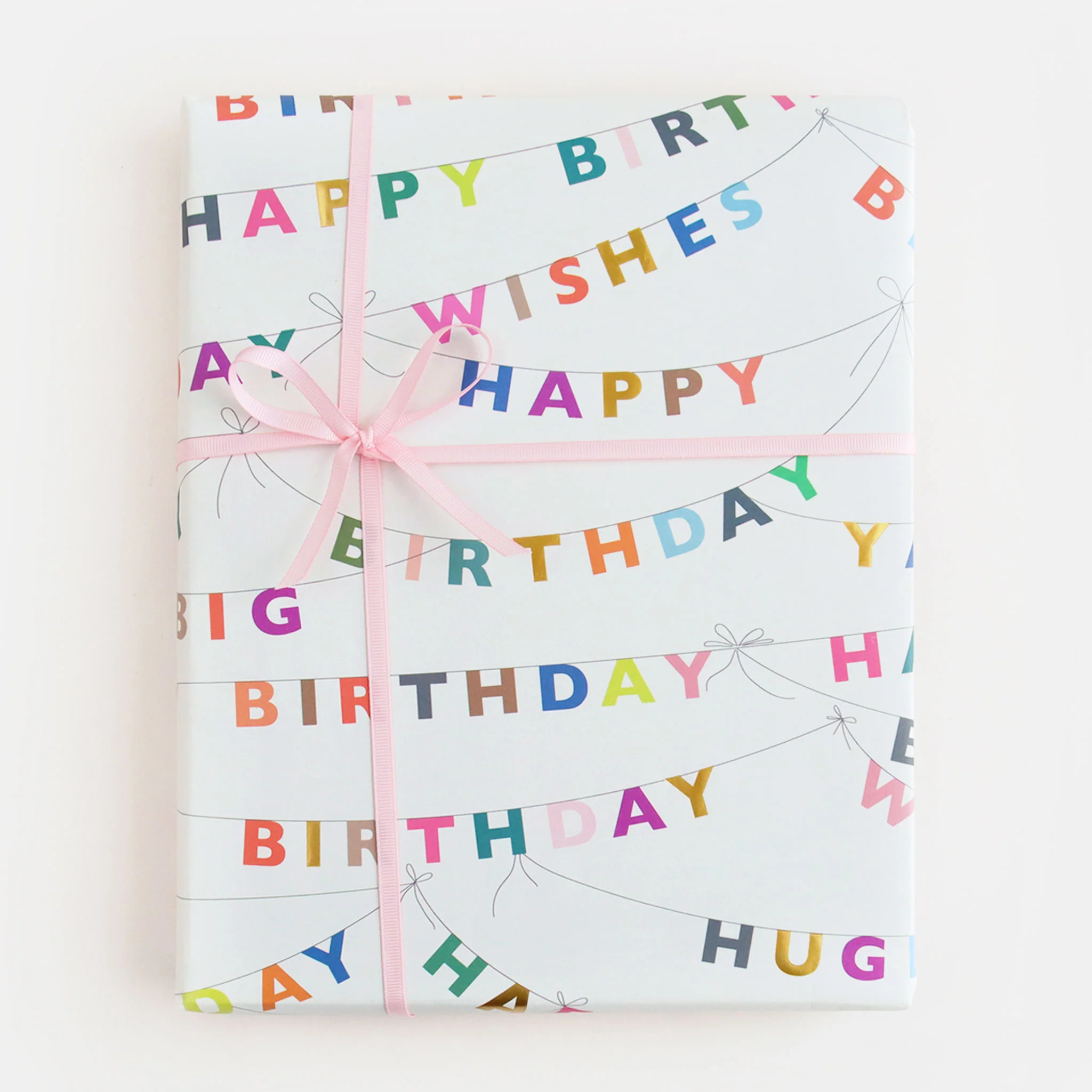 Birthday Bunting Wrapping Paper Set of 2 Sheets - Image 2