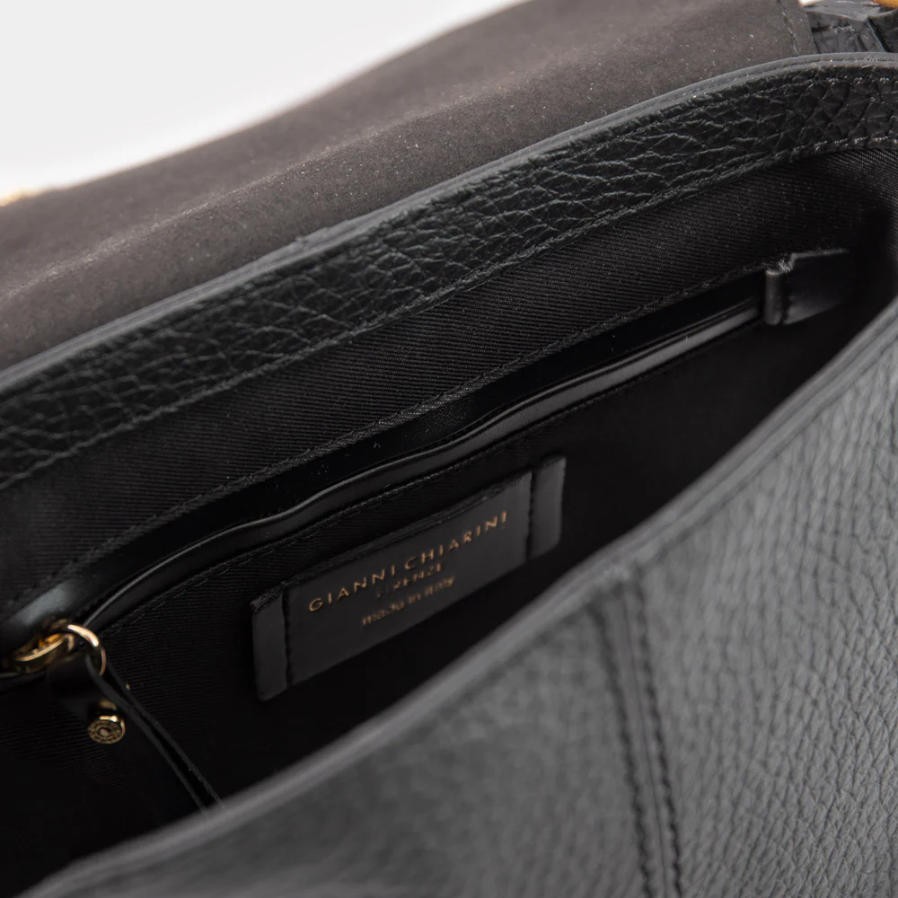 Black Leather Natasha Handbag - Image 4
