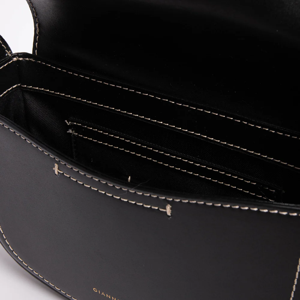 Black Leather Sandy Crossbody Bag - Image 3