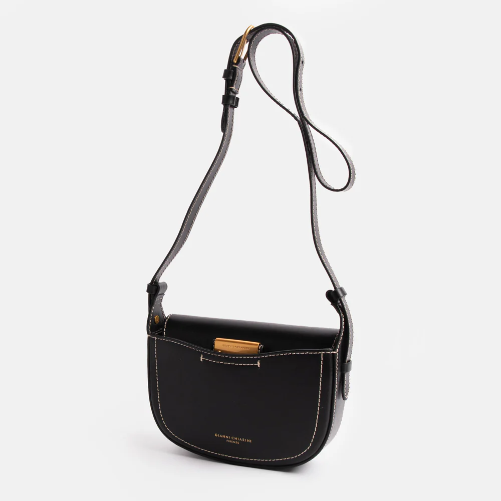 Black Leather Sandy Crossbody Bag - Image 5