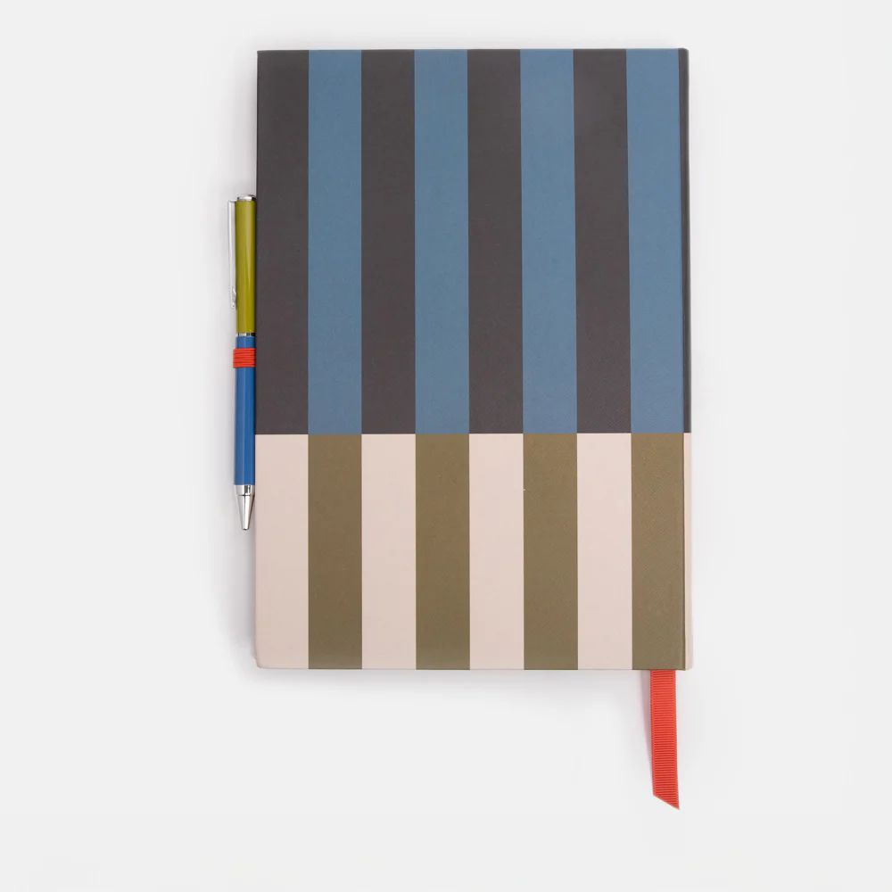 Block Stripe Casebound Notebook & Pen Set - Image 4