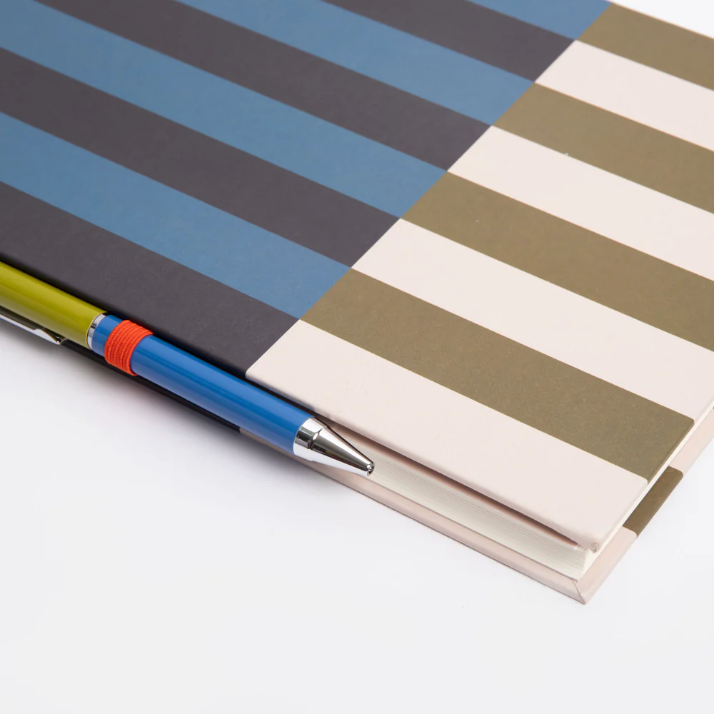 Block Stripe Casebound Notebook & Pen Set - Image 5