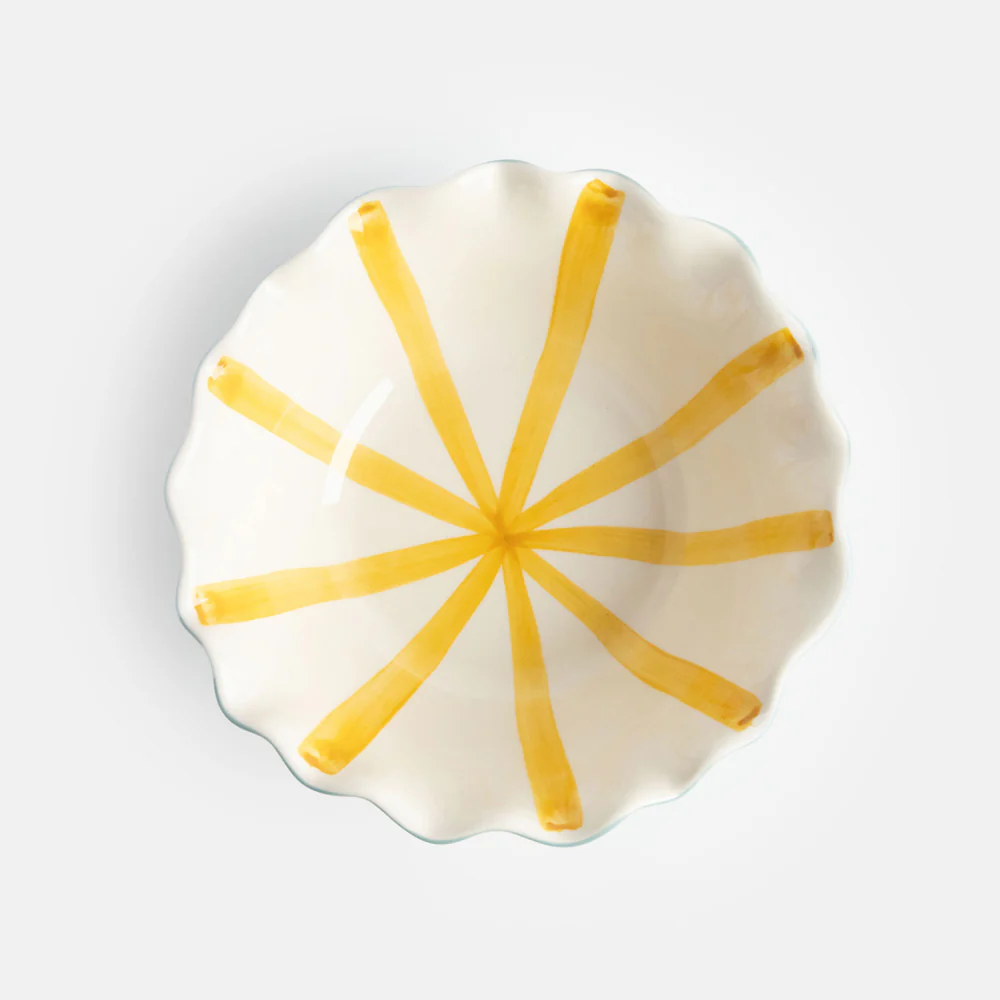 Blue Scallop Edge Cereal Bowl - Image 3