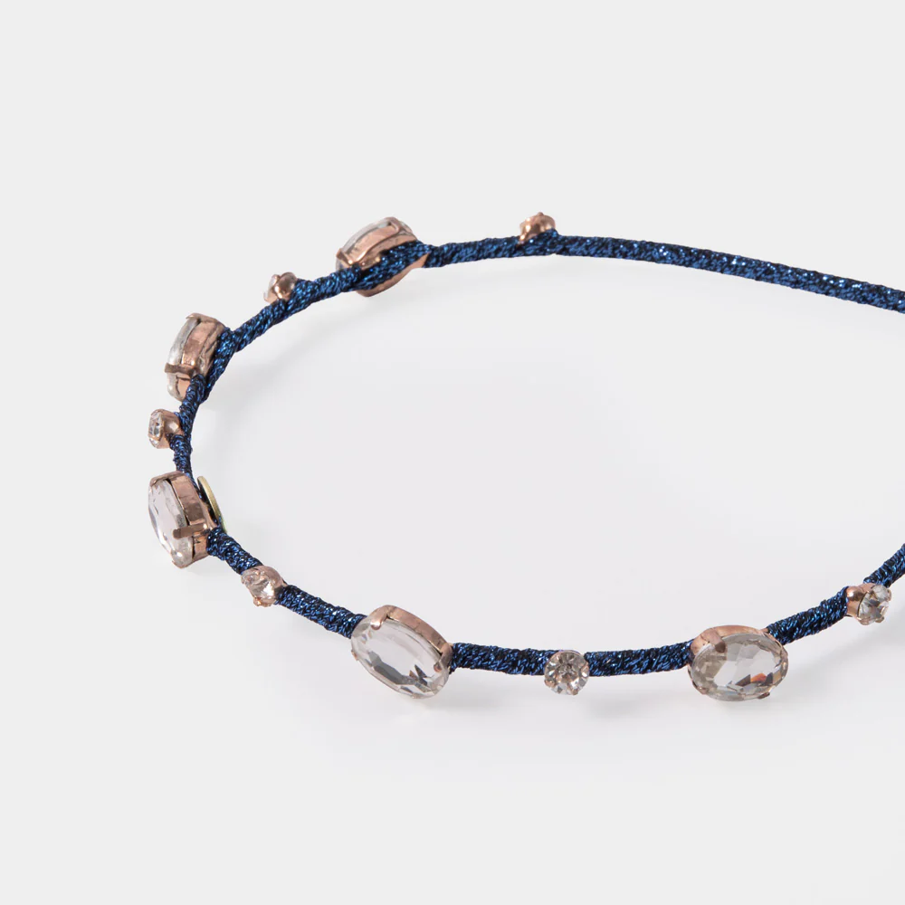Blue Sparkle & Crystals Headband - Image 2