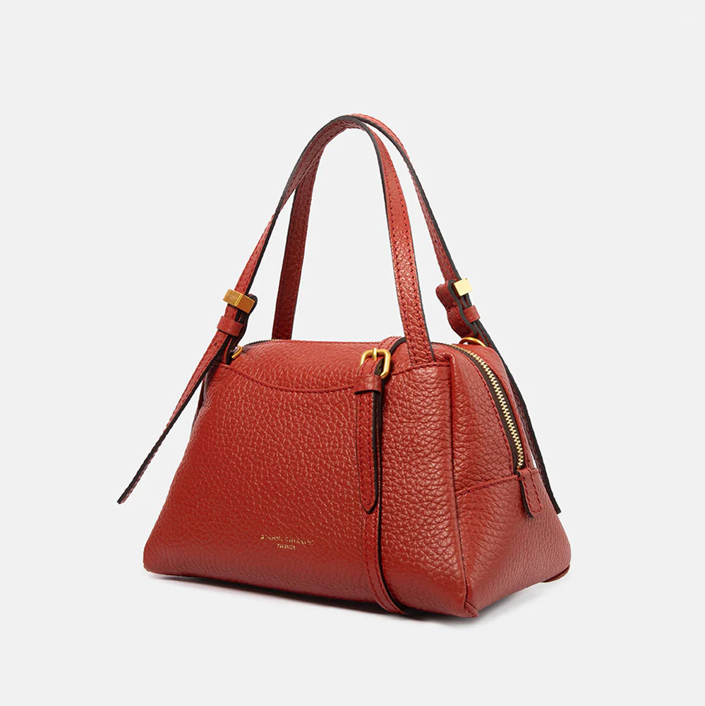 Brick Red Leather Dea Crossbody Bag - Image 3