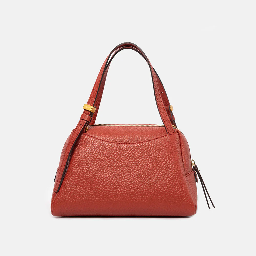 Brick Red Leather Dea Crossbody Bag - Image 4