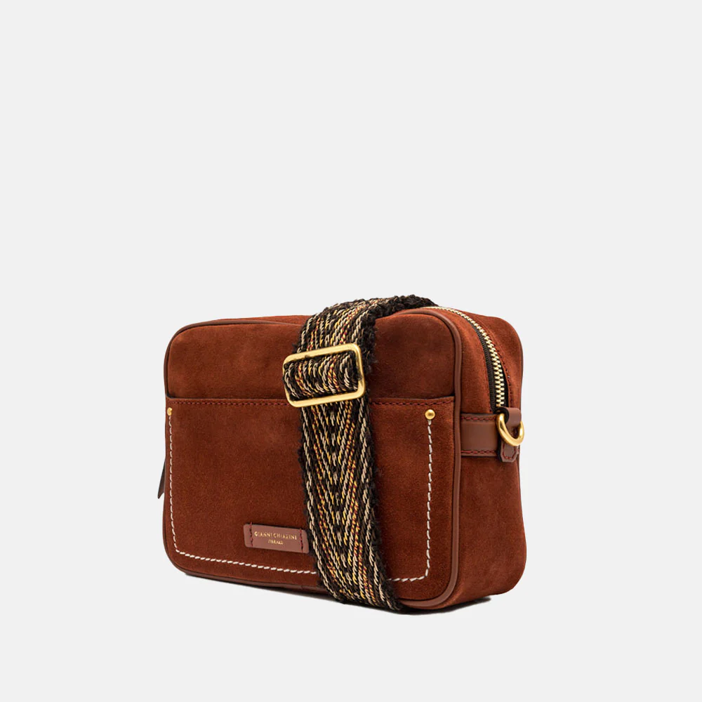 Brick Red Suede Nina Crossbody Bag - Image 5