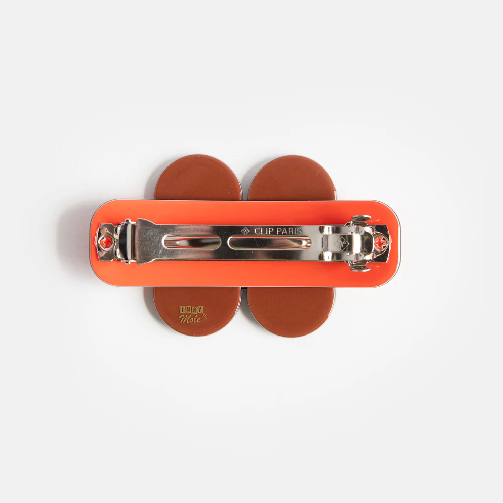 Bright Orange/Brown Florence Hair Clip - Image 2