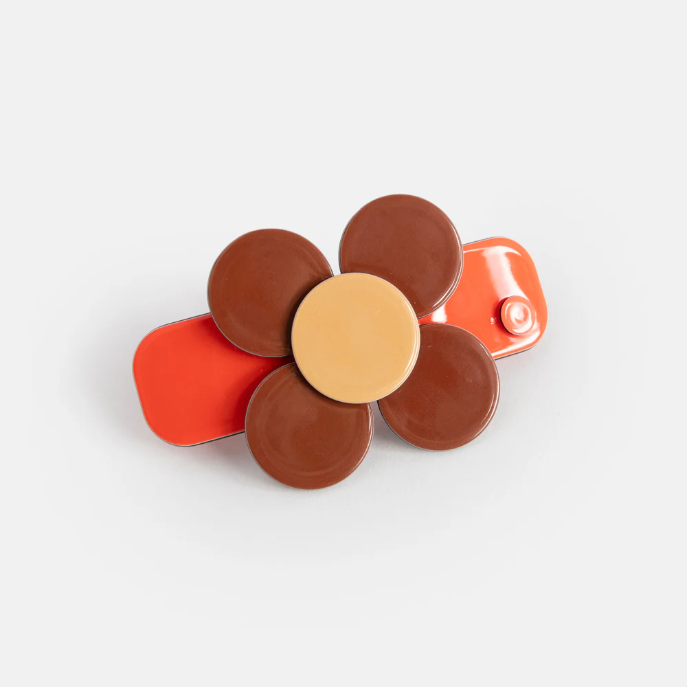 Bright Orange/Brown Florence Hair Clip - Image 3