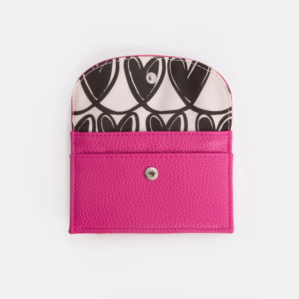 Bright Pink Card Holder Coin Purse - Image 3