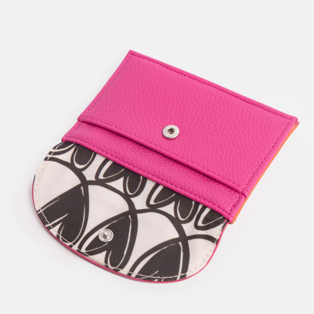 Bright Pink Card Holder Coin Purse - Image 4
