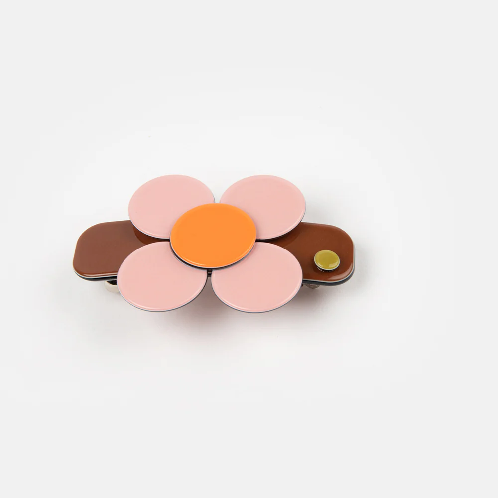 Brown/Pink Florence Mini Hair Clip - Image 3