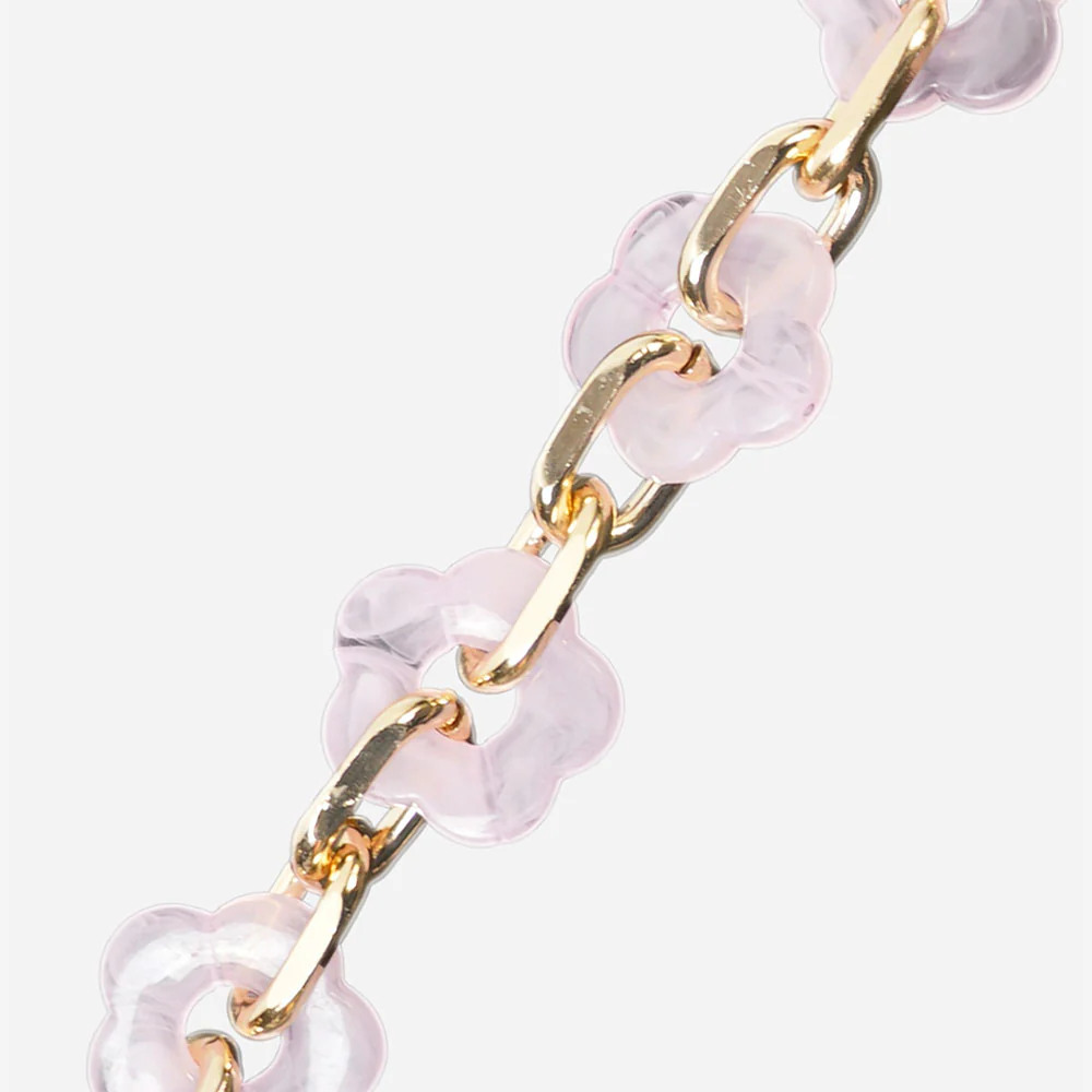 Cassy Pink Resin Flowers Phone Chain - Image 2