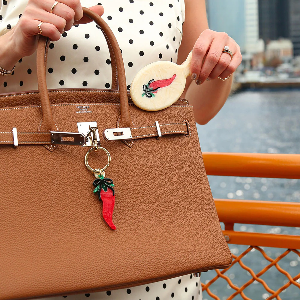 Chilli Pepper Hand-Painted Bag Charm - Image 2