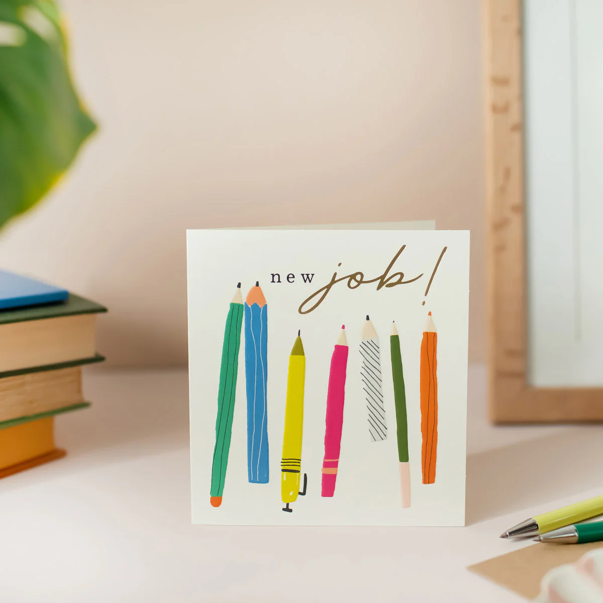 Colourful Pens & Pencils New Job Card - Image 2