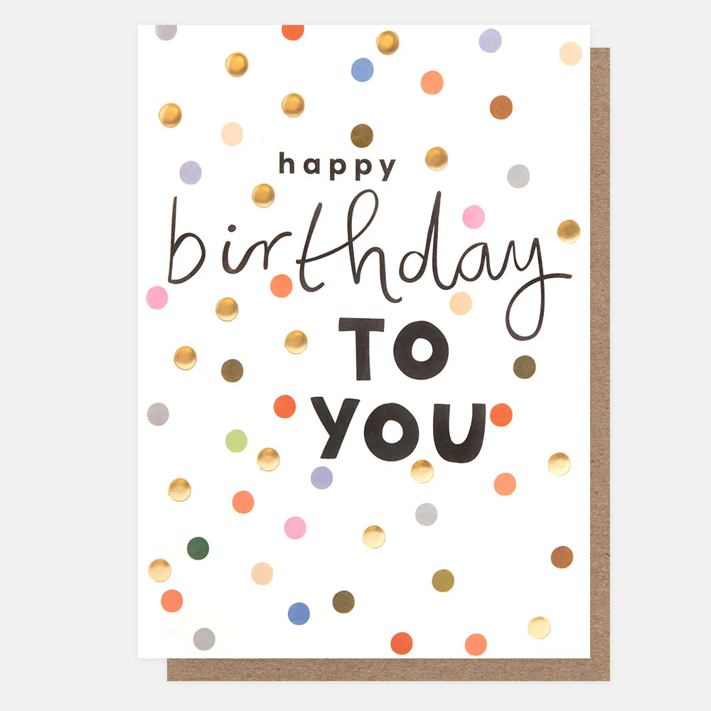 Colourful Spots Happy Birthday Card