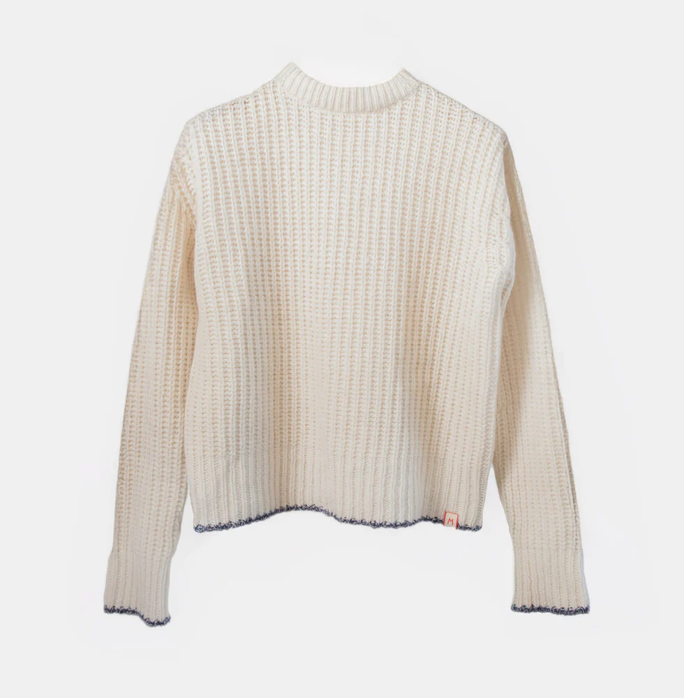 Cream Chunky Knit Merino Jumper - Image 6