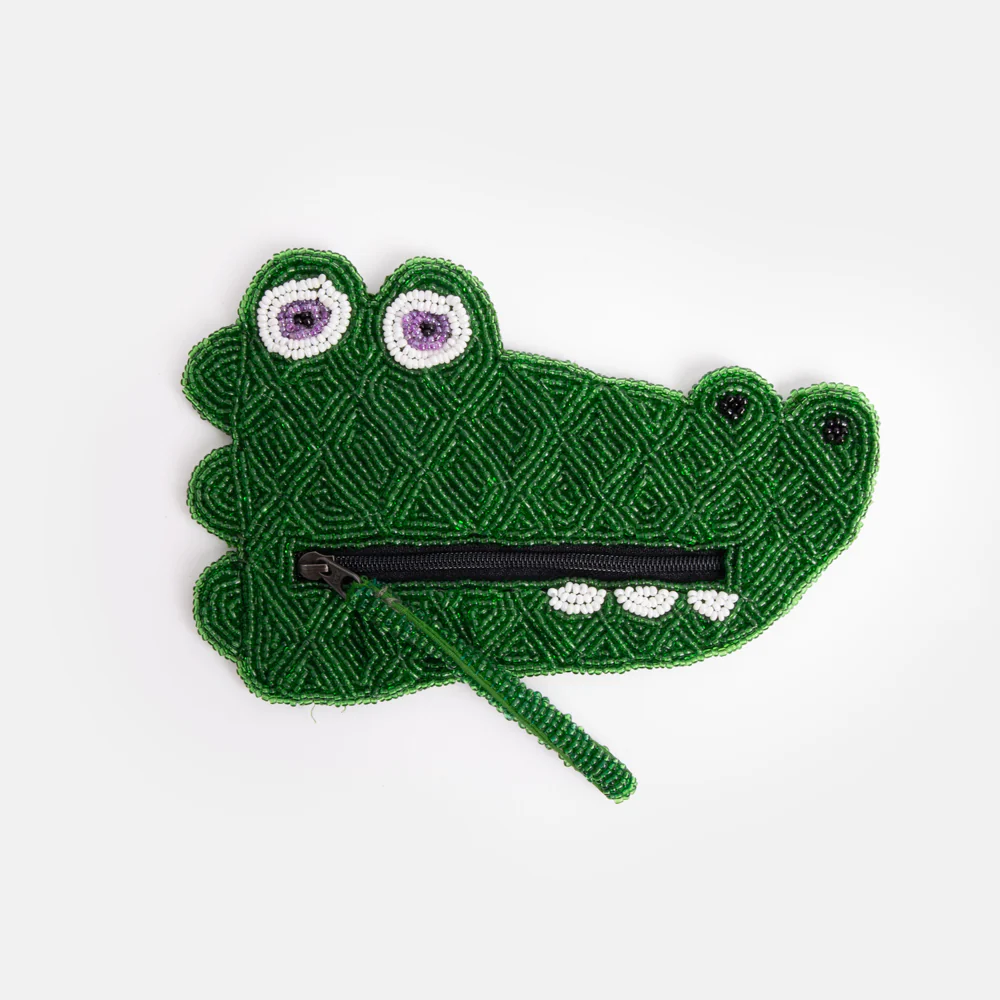 Crocodile Beaded Coin Purse - Image 2