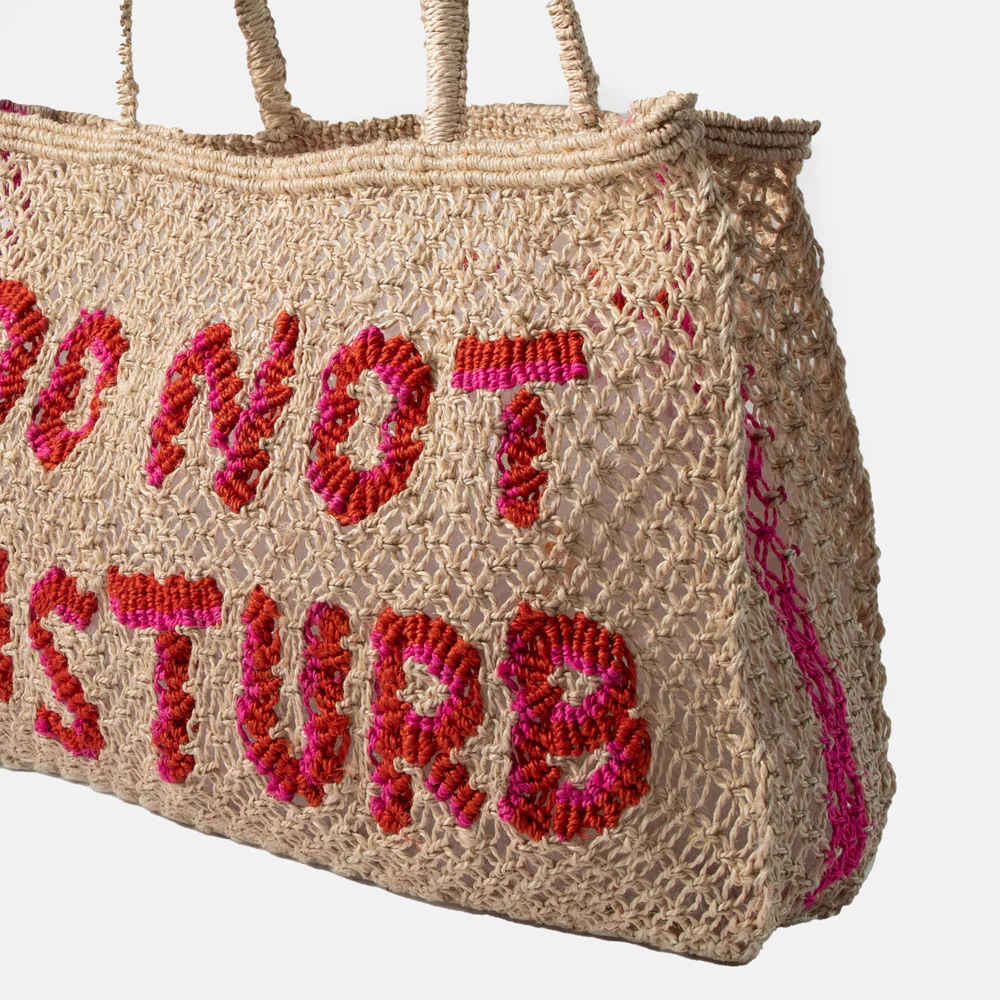 Natural Do Not Disturb Jute Shopper Bag - Image 2
