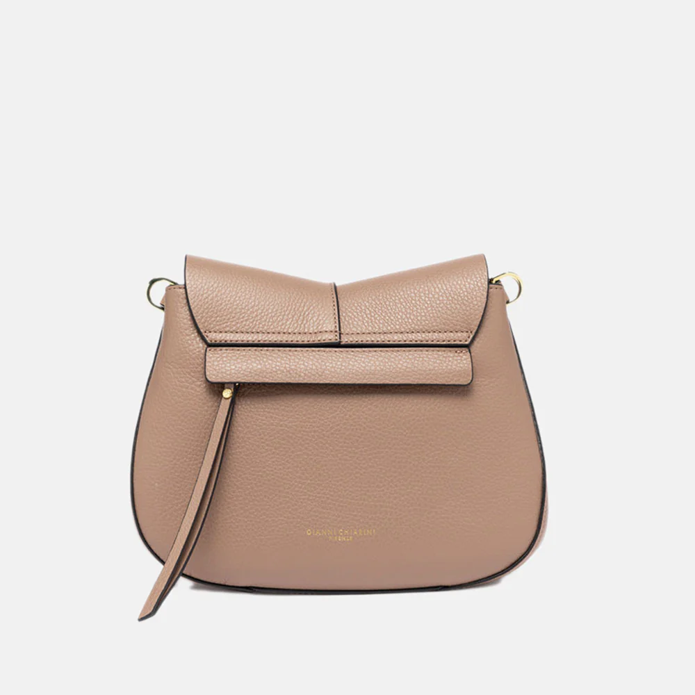 Dove Grey Leather Helena Saddle Bag - Image 3