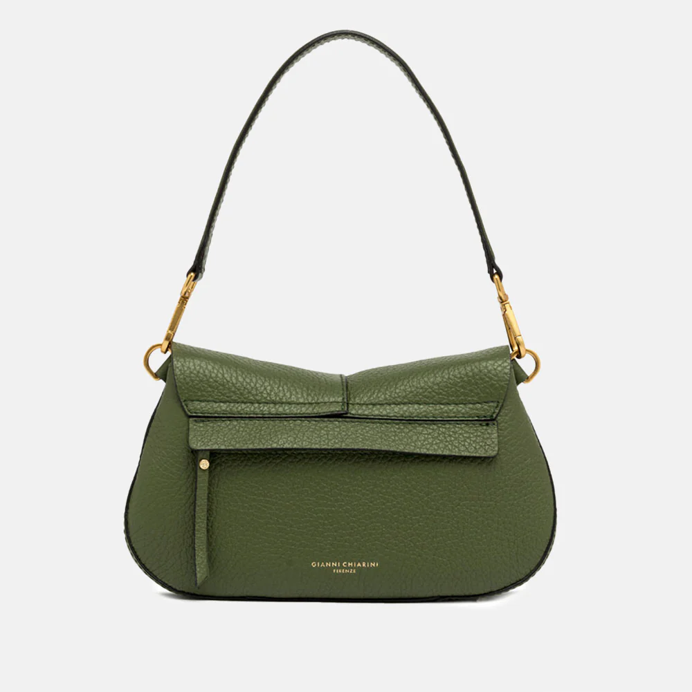 Fir Green Leather Helena Baguette Bag - Image 3