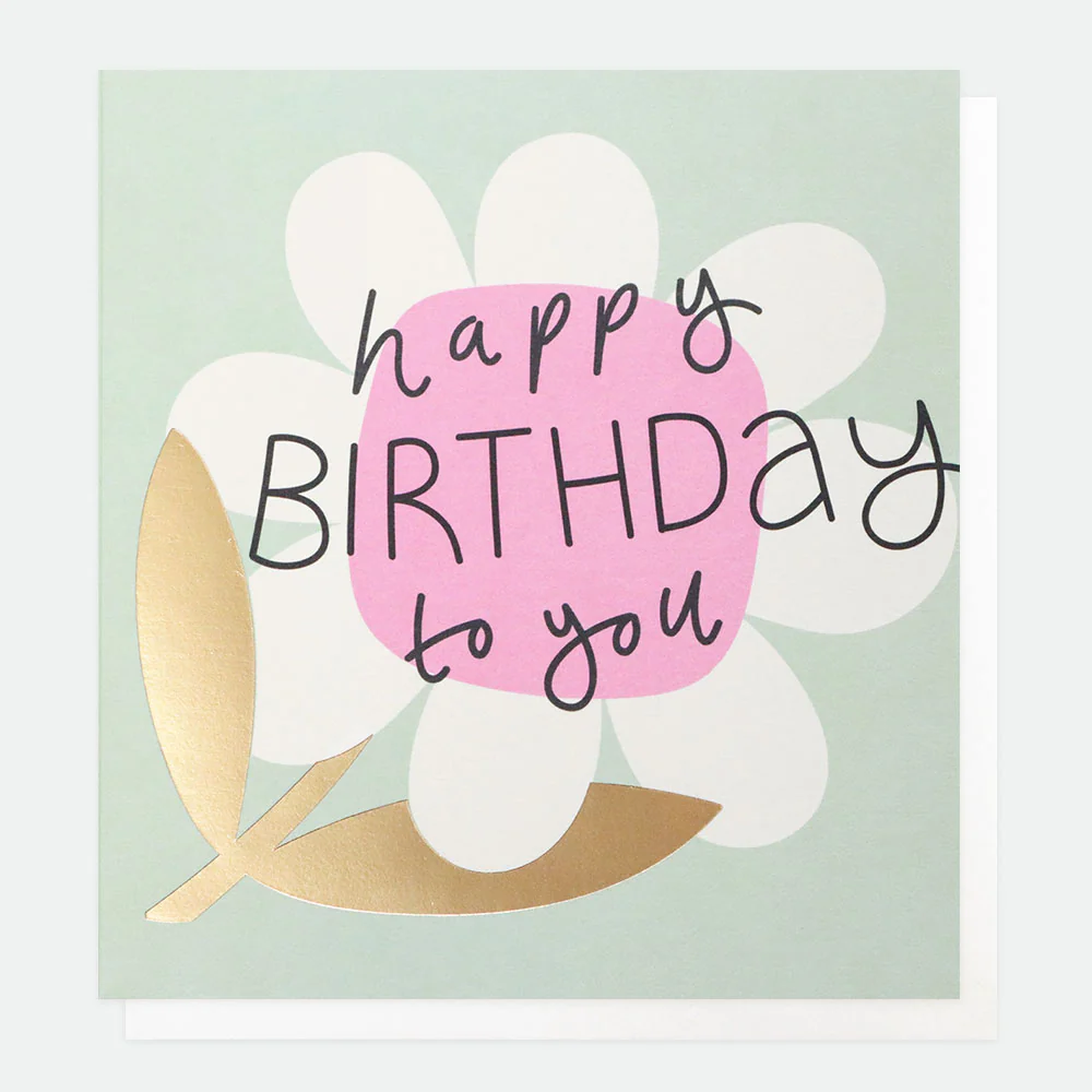 Flower Happy Birthday Card