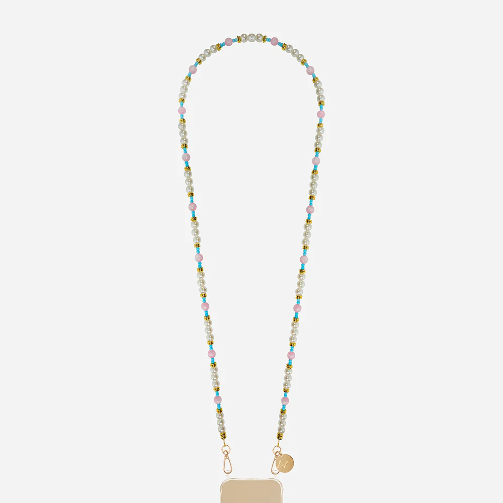 Freida Pink Pearl Phone Chain