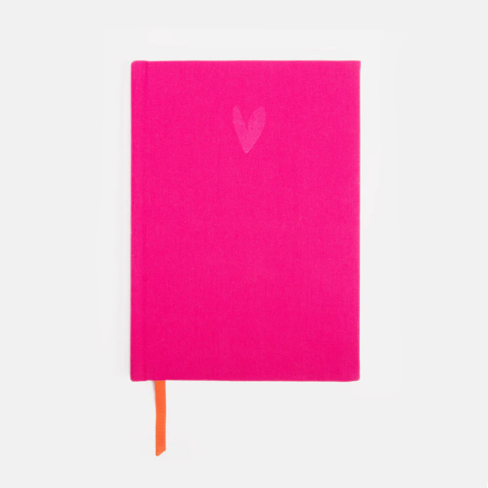 Fuchsia Pink Heart A5 Hardback Notebook - Image 6