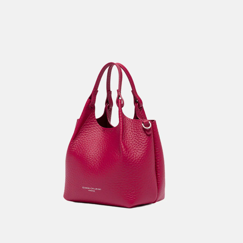 Fuchsia Pink Leather Dua Tote Bag - Image 4