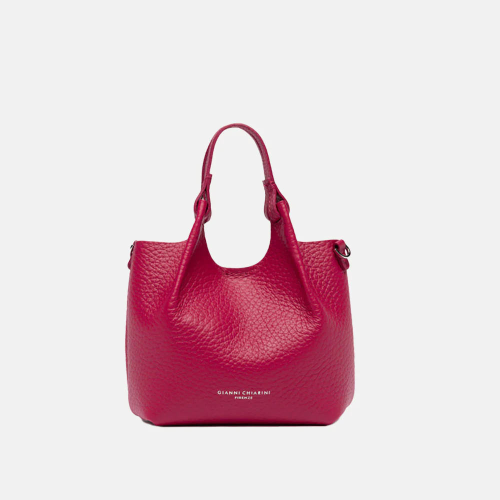 Fuchsia Pink Leather Dua Tote Bag - Image 5