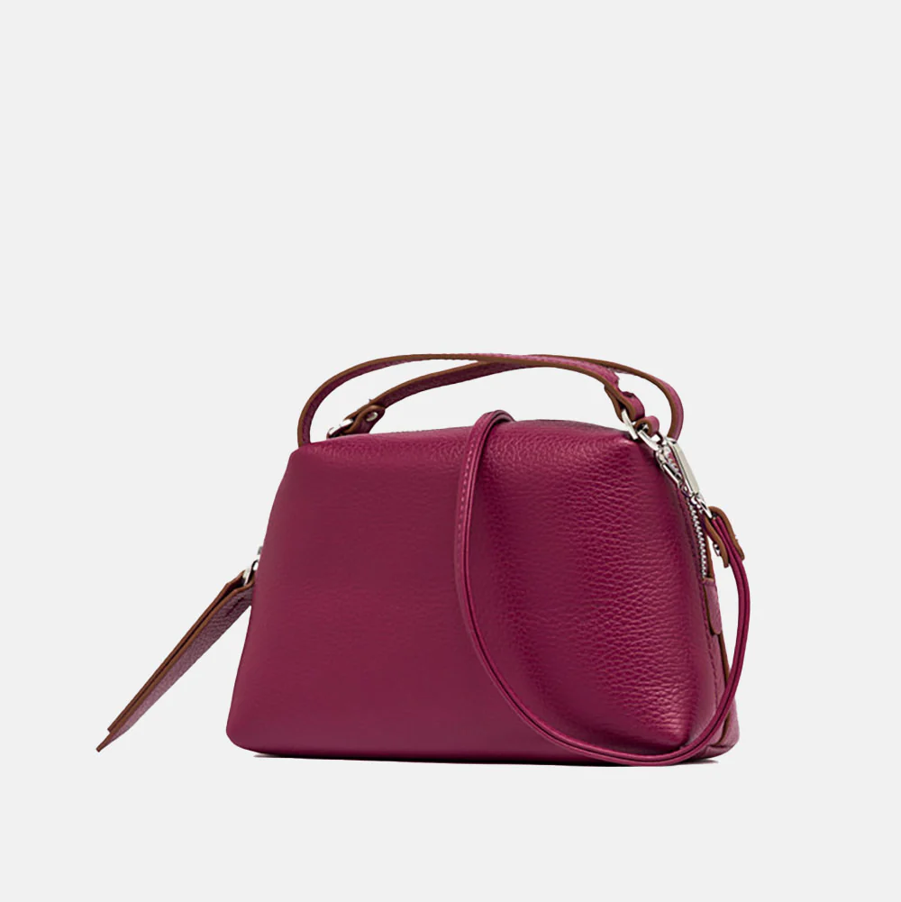 Fuchsia Pink Leather Small Alifa Bag - Image 5