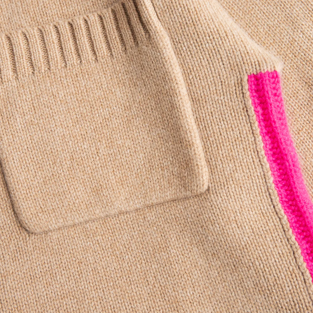 Fudge/Pink Merino & Cashmere Jumper - Image 4