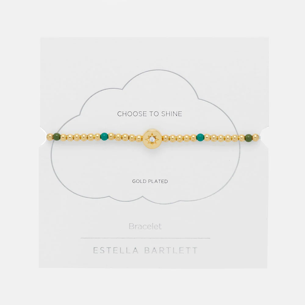 Gold & Enamel Star Bead Bracelet - Image 2
