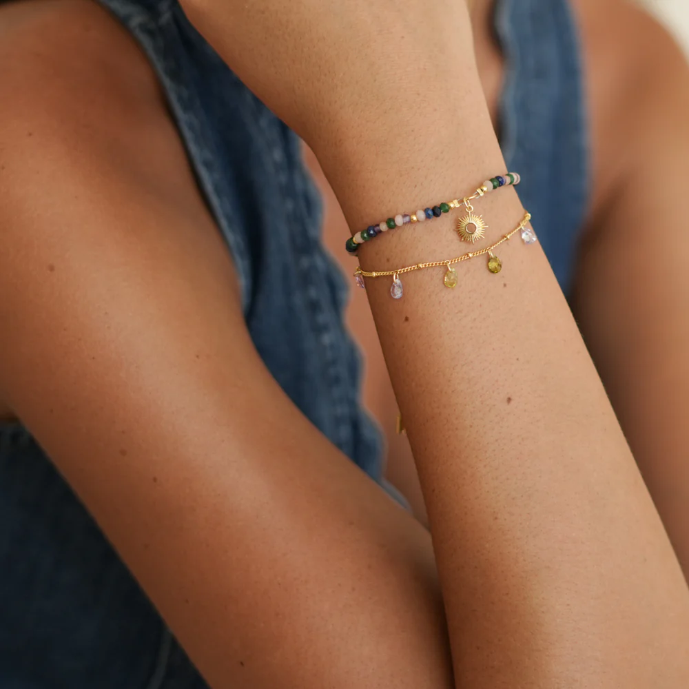 Gold & Gemstones Sunburst Bracelet - Image 4