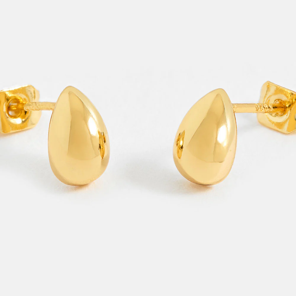 Gold Mini Teardrop Earrings - Image 3