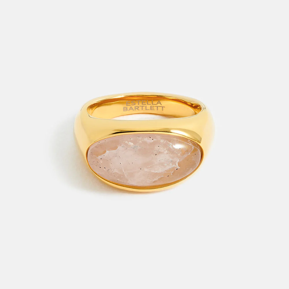 Gold & Pink Quartz Ring - Image 2