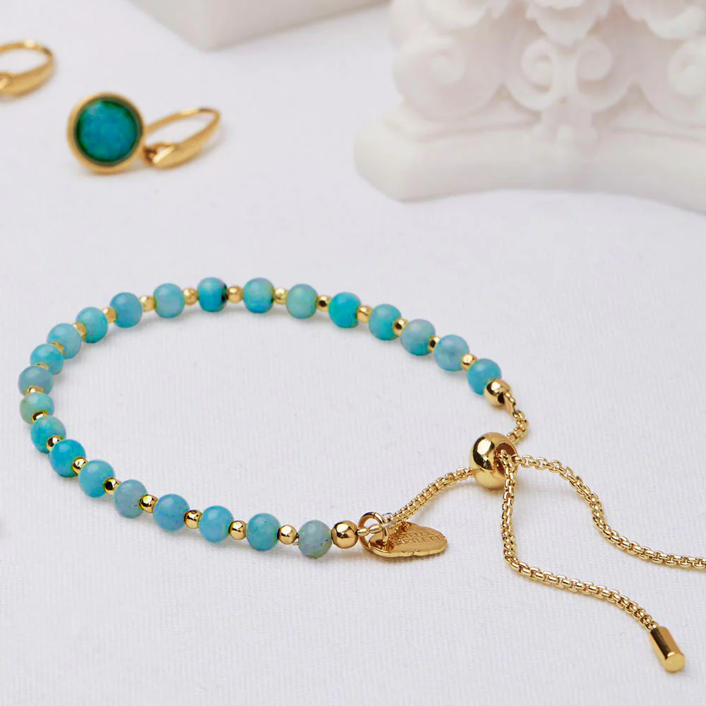 Gold Plated Amazonite Amelia Bracelet - Image 2