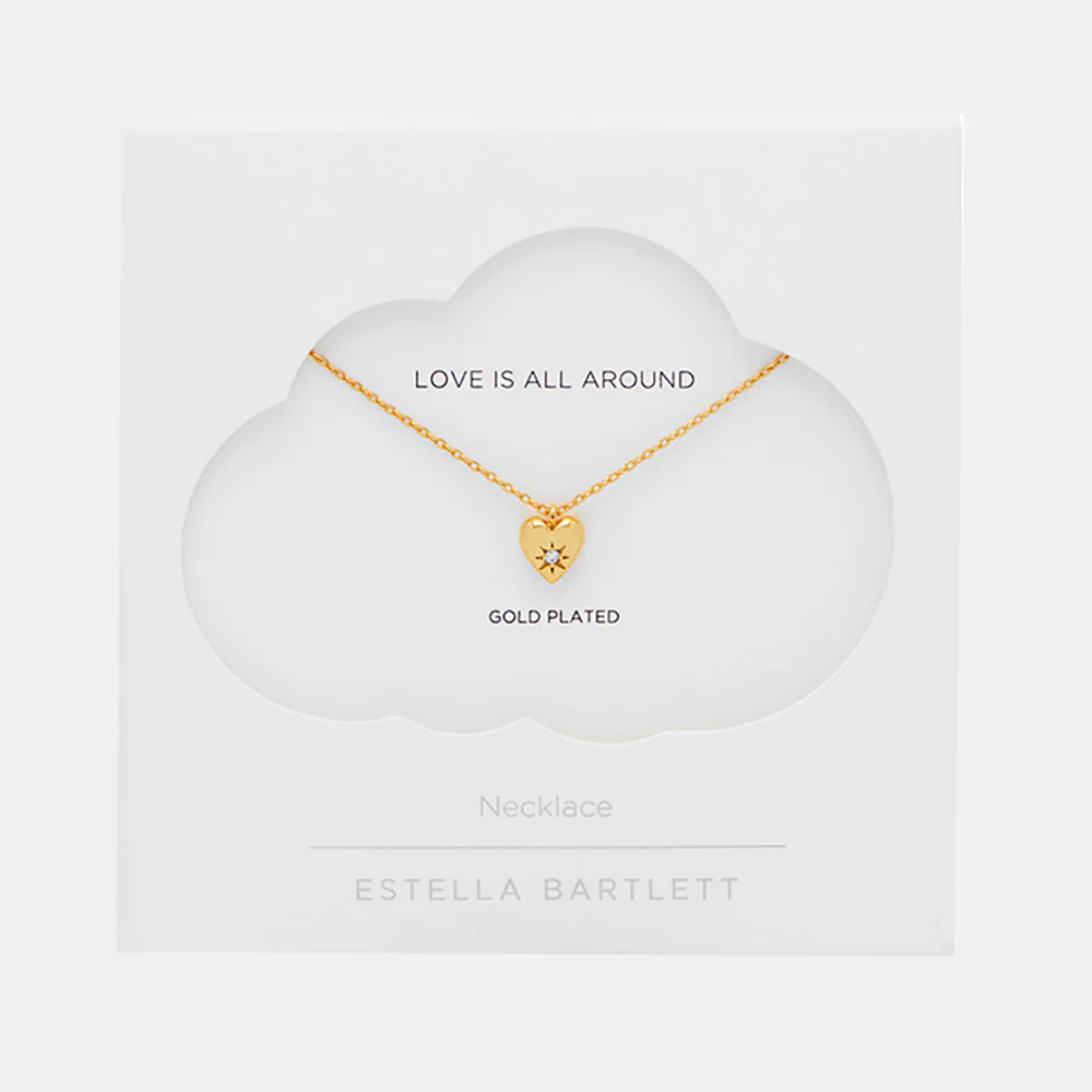 Gold Heart & CZ Necklace - Image 3