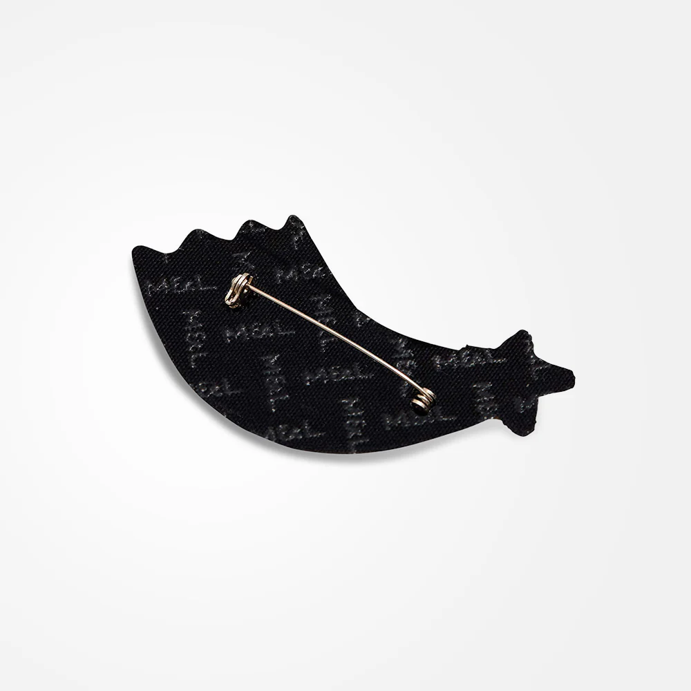 Gold Shooting Star Hand Embroidered Brooch - Image 3