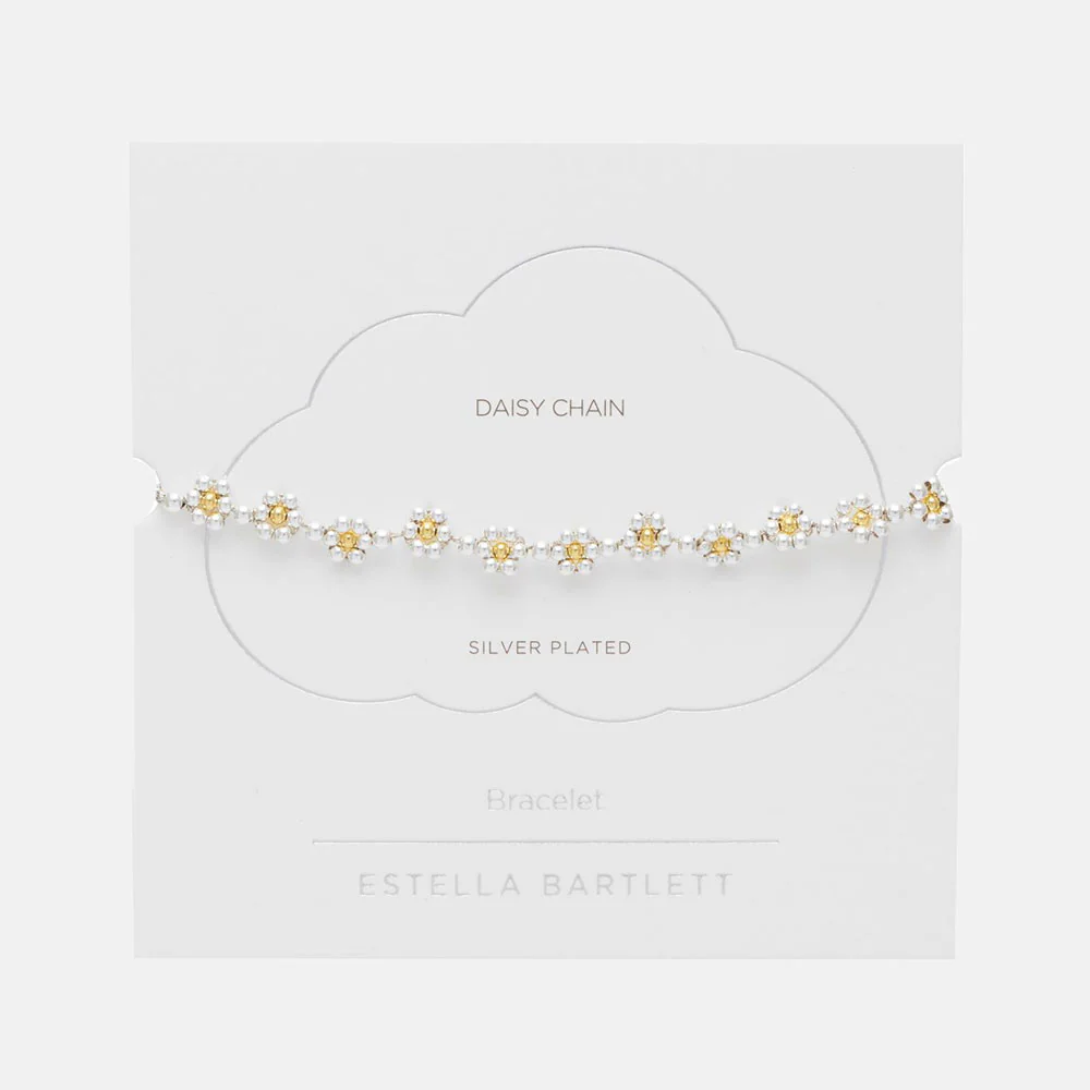 Gold & Silver Daisy Chain Bracelet - Image 3