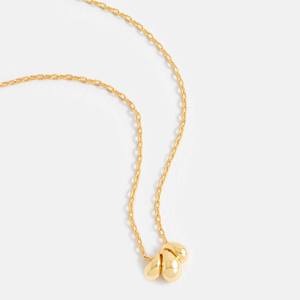 Gold Tiered Droplet Necklace - Image 2