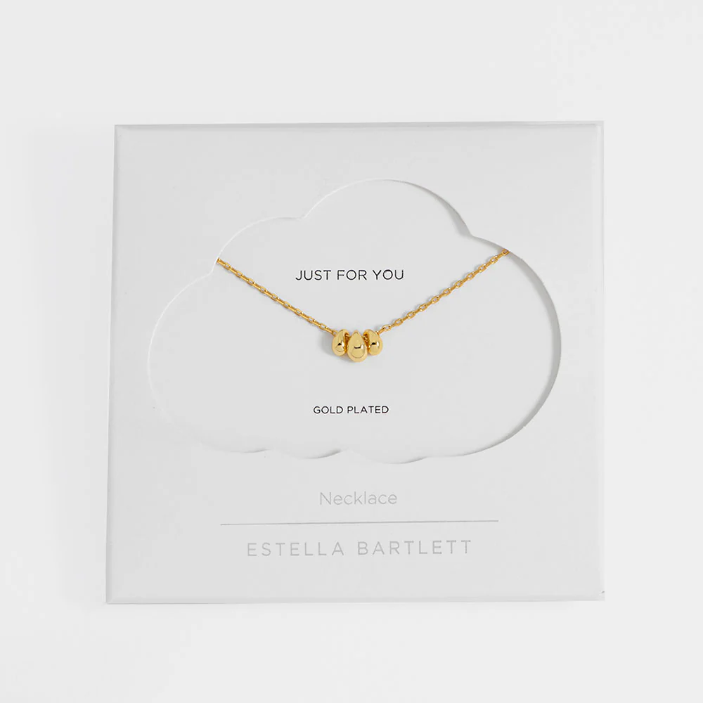 Gold Tiered Droplet Necklace - Image 4