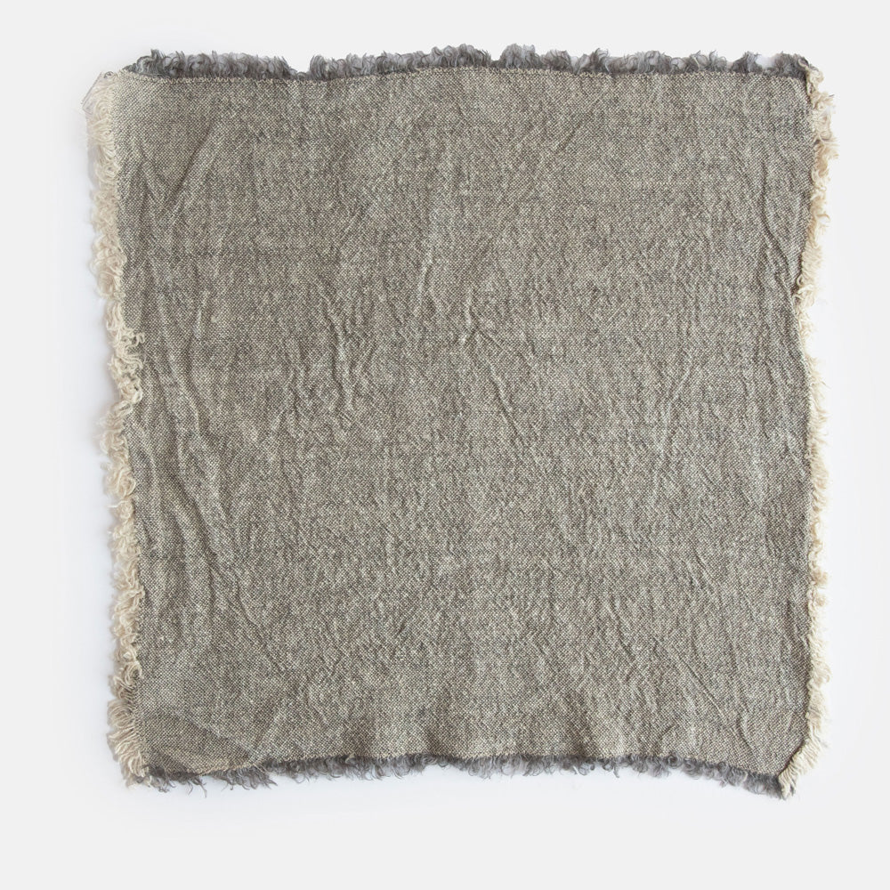 Graphite Textured Linen Napkins Set of 4 - Image 3