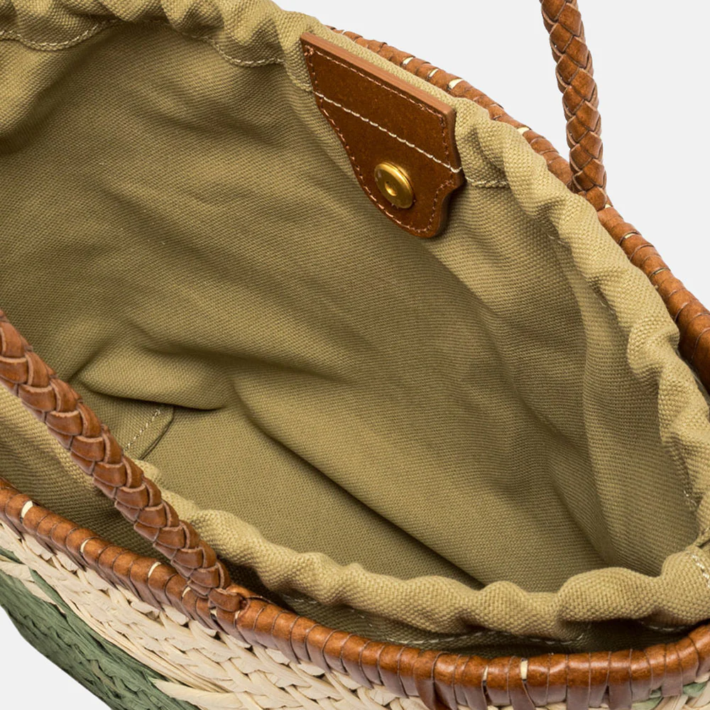 Green Woven Straw Paloma Handbag - Image 2
